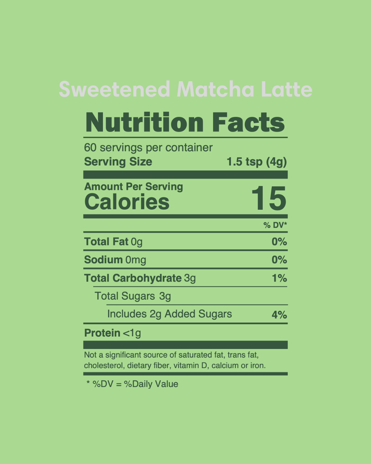 Sweetened Matcha Latté (3 Pack)